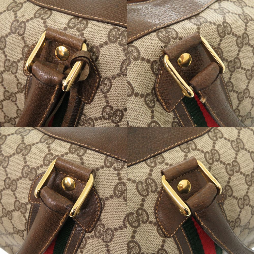 グッチ グッチ GGプラス シェリーライン 001 25 424 GGスプリーム ブラウン 茶 ボストンバッグ 1092 GUCCI DECORATOM_COM_BR