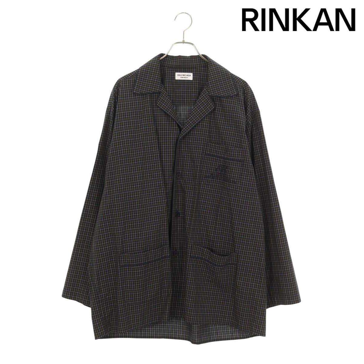 【定価16万】BALENCIAGA シャツ 34 バレンシアガ 659014 TKM34 オーバーサイズパジャマ長袖シャツ