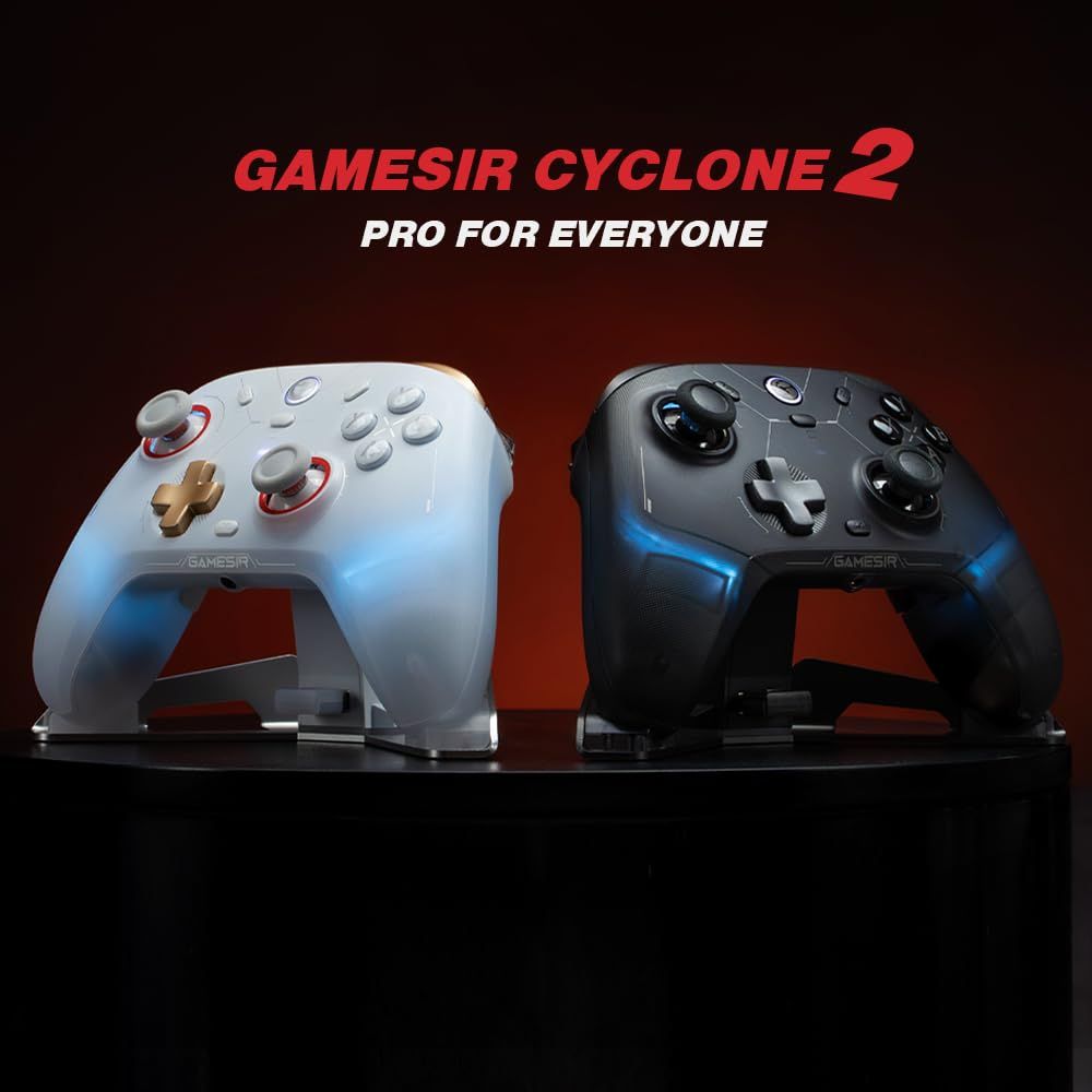 迅速発送 GameSir Cyclone 2 PCコントローラー Mag-Res TMR スティック 1000Hz ポーリングレートゲームパッド ホール - マイクロ 2-in-1 トリガー ジャイロセンサー搭載switch2 プロコン RGB 照明 背面ボ
