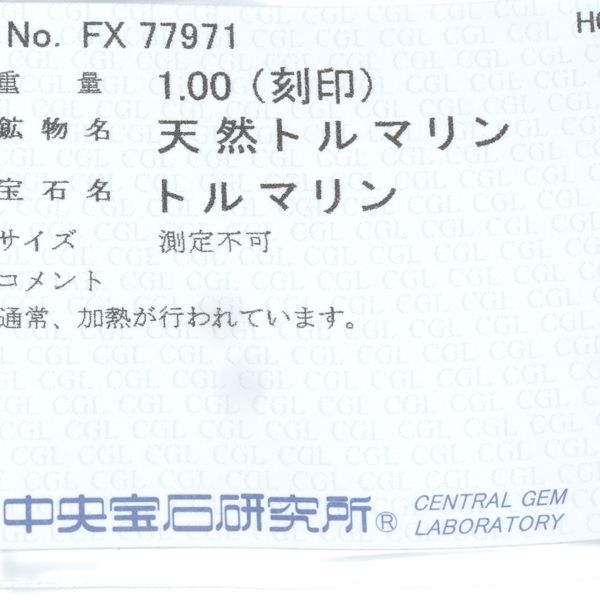 てん様 トルマリン 1.00ct フリーサイズ リング Pt950/ワイヤー ソーティング