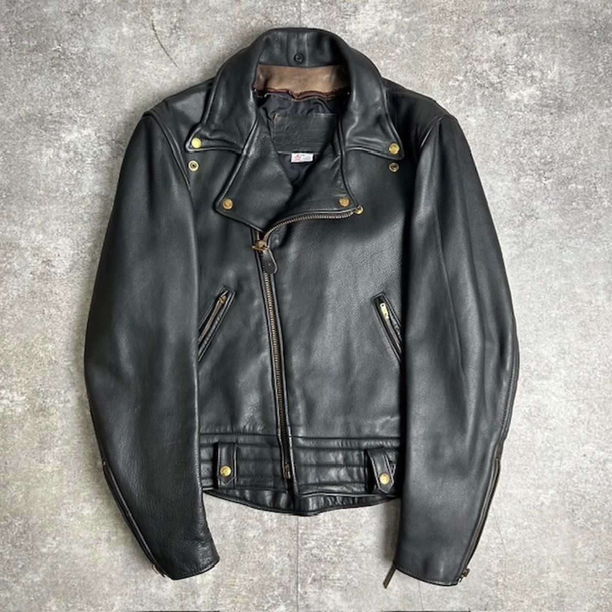 BRANDED GARMENTS ライダース ダブル 42 ブランド古着】ダブルライダースジャケット（ライダース