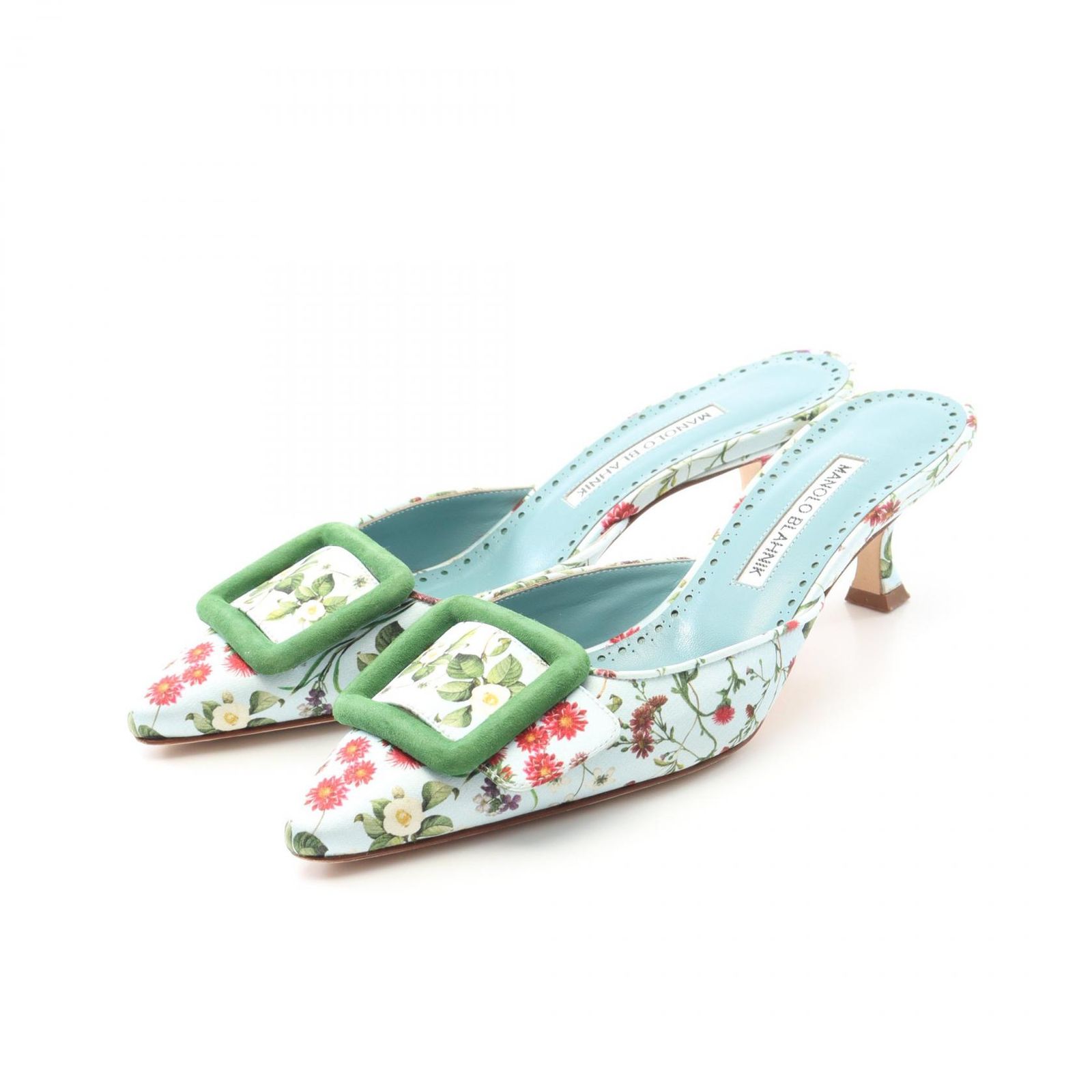 新品未使用　manoloblahnik MAYSALE FLAT マノロミュール マノロブラニク ミュール maysalebi 50 266 スエード レディース