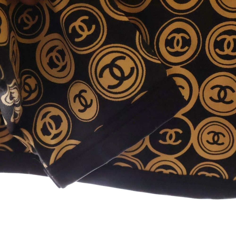 CHANEL (シャネル) ココマーク 総柄カーディガン 長袖 ブラック