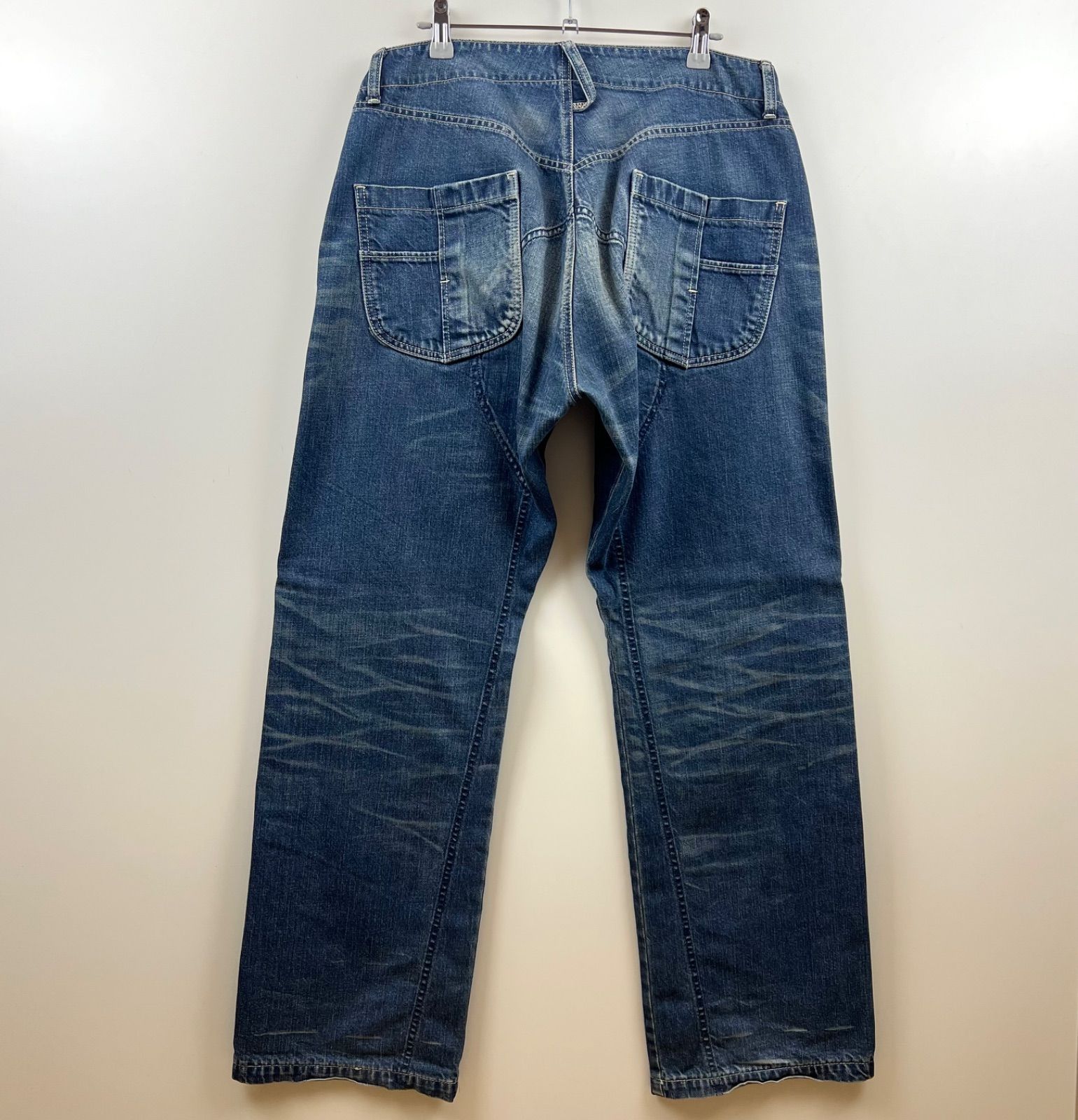 REAL MAD HECTIC 00s RARE double knee denim M リアルマッド へ