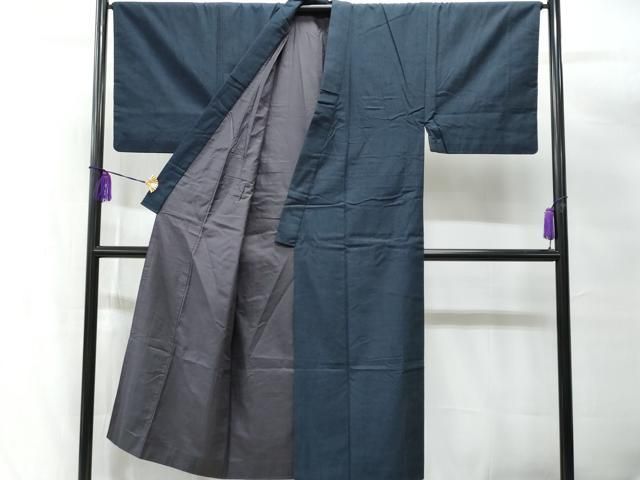 平和屋着物○男性 紬 アンサンブル 羽織・長襦袢(袷)セット 色無地