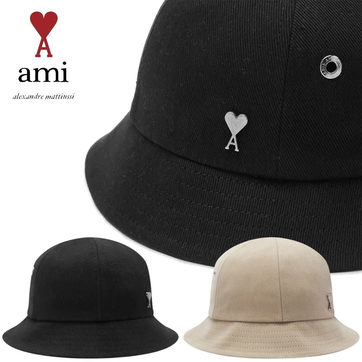 AMI Paris 帽子 アミ パリス AMI SMALL A HEART BUCKET HAT ハート