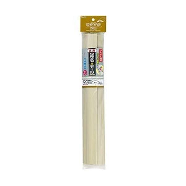 （まとめ）ELPA 足せるモール 床用1号40cm テープ付 アイボリー PSM-U140P3（IV）1パック（3本）〔×10セット〕