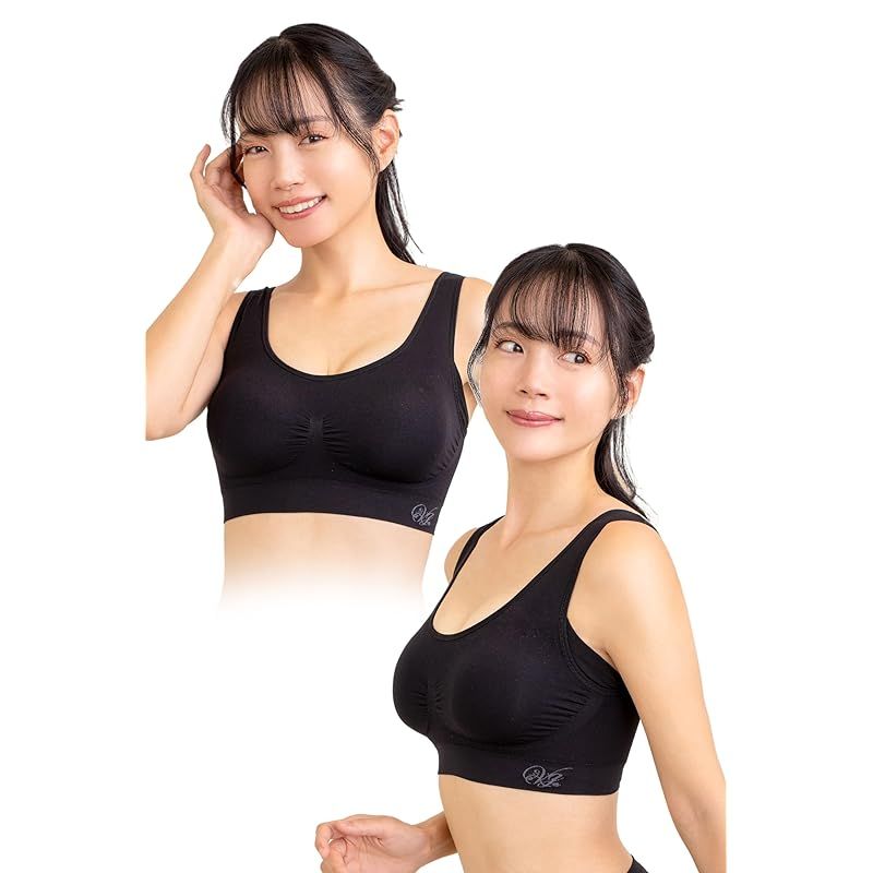 2枚セット ヴィアージュ ナイトブラ ビアージュ ナイトブラ MLサイズ ブラック＆ウォームグレー 2枚セット VIAGE (ヴィアージュ) ビューティアップ ナイトブラ 2枚セット (  ブラック⁄ウォームイエロー x グレー, M-L) 全６サイズ 脇高設計 ノンワイヤー 背面着圧設計 締付け感なし - メルカリ [VIAGE]