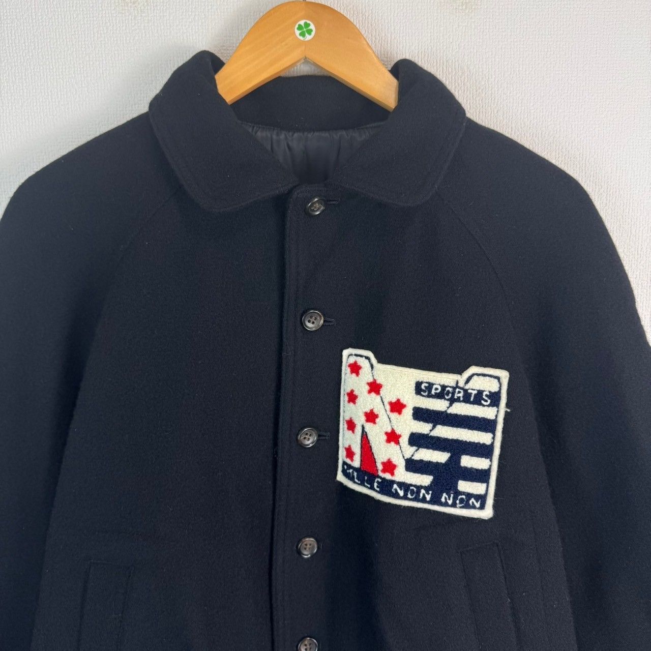 MLLE MADEMOISELLE NON NON SPORTS マドモアゼルノンノンスポーツ フリースジャケット ブルゾン ショート丈 ワンポイントロゴ レディース オーバーサイズ ブラック 古着 ストリート　アメカジ MLLE MADEMOISELLE NON NON SPORTS マドモアゼルノンノン