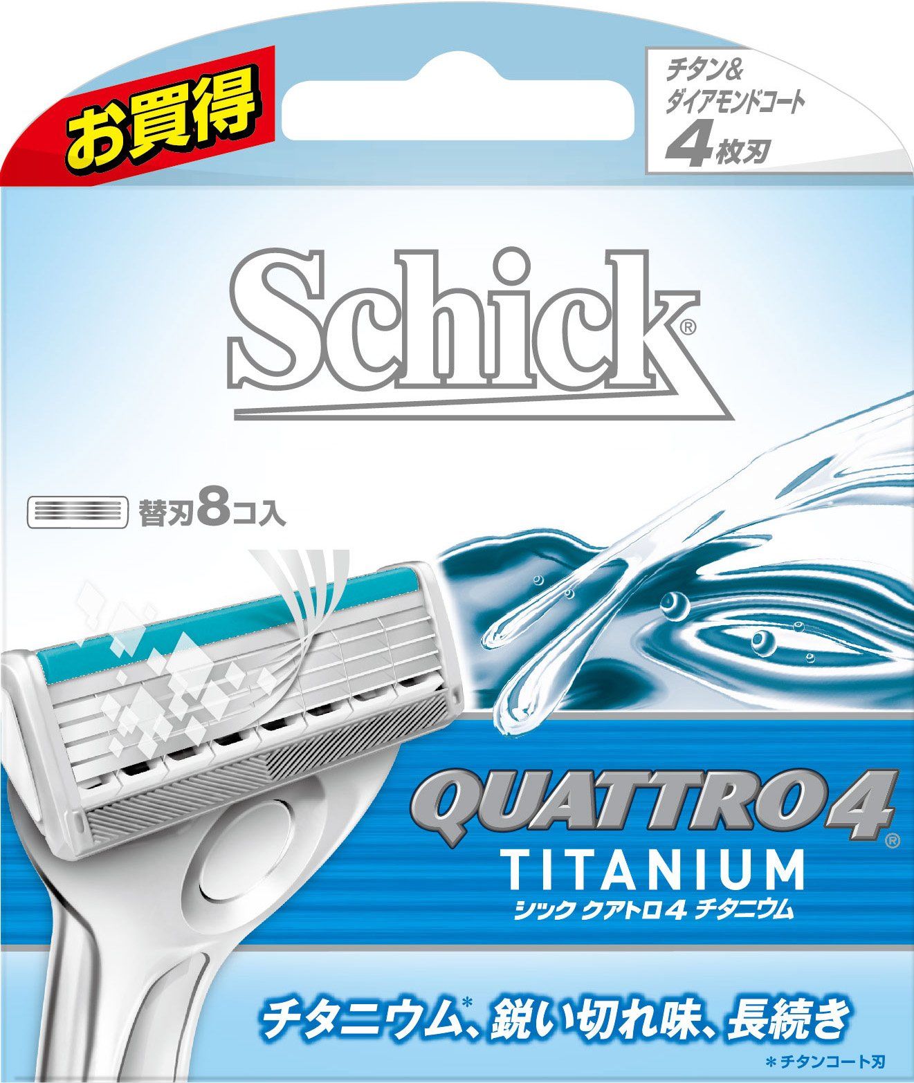 シック Schick クアトロ4 チタニウム 替刃 単品 替刃8コ入 [単品] [替刃8コ入]