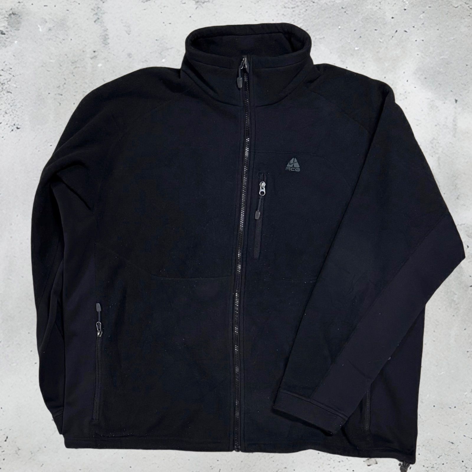 VA-25 【希少】NIKE ACG 旧ロゴ 刺繍 フルジップ フリース ジャケット 