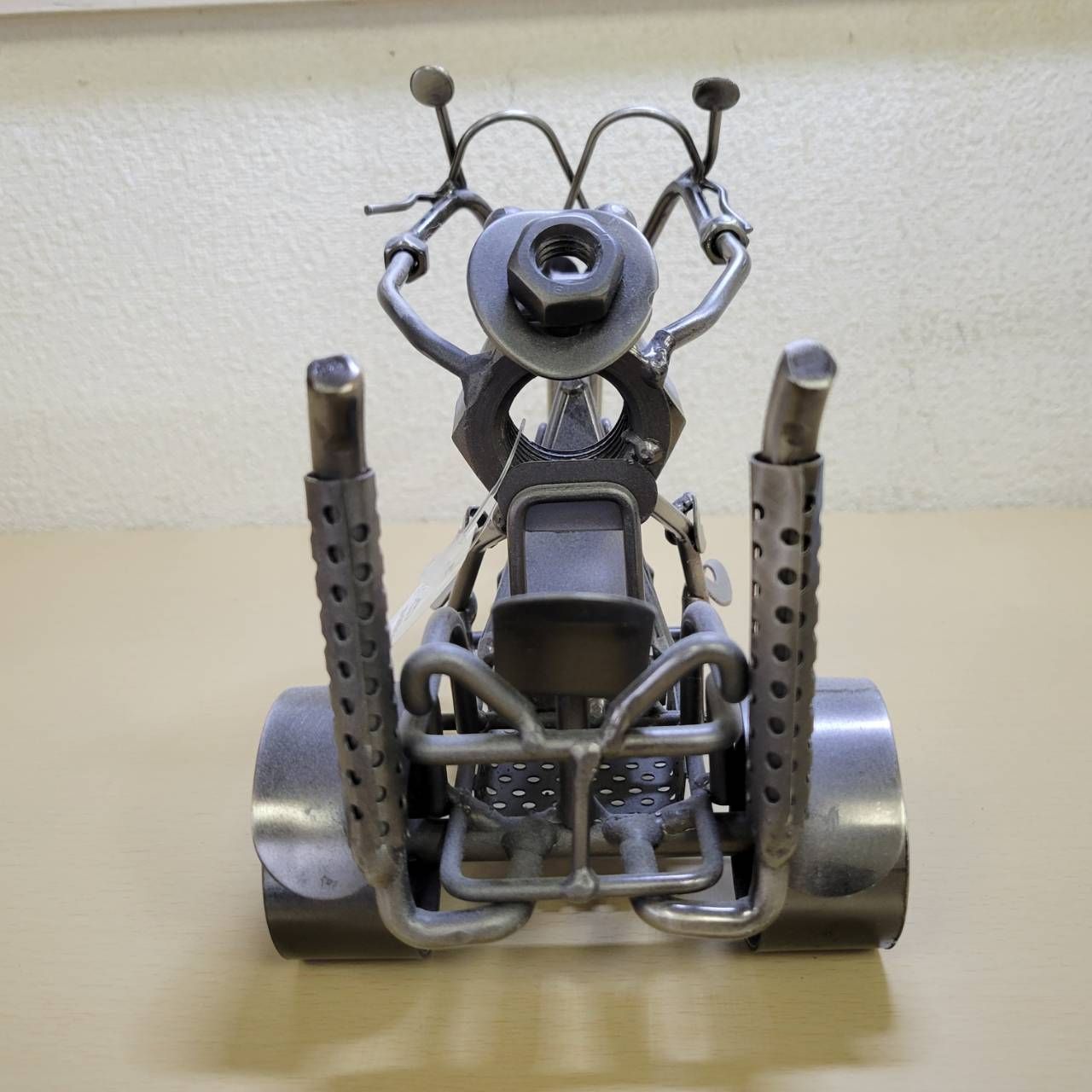 アンティーク メタルアート バイク カエル 置物 オブジェ 小物 メタル