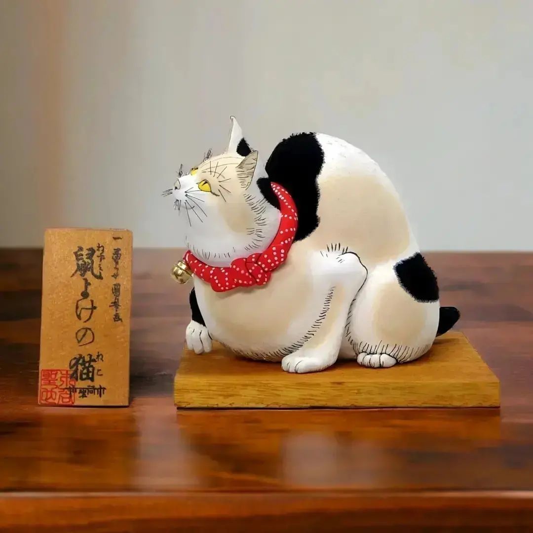 立体　猫　絵画 Amazon.co.jp: 浮世絵 歌川国芳 鼠よけの猫 立体置物 限定