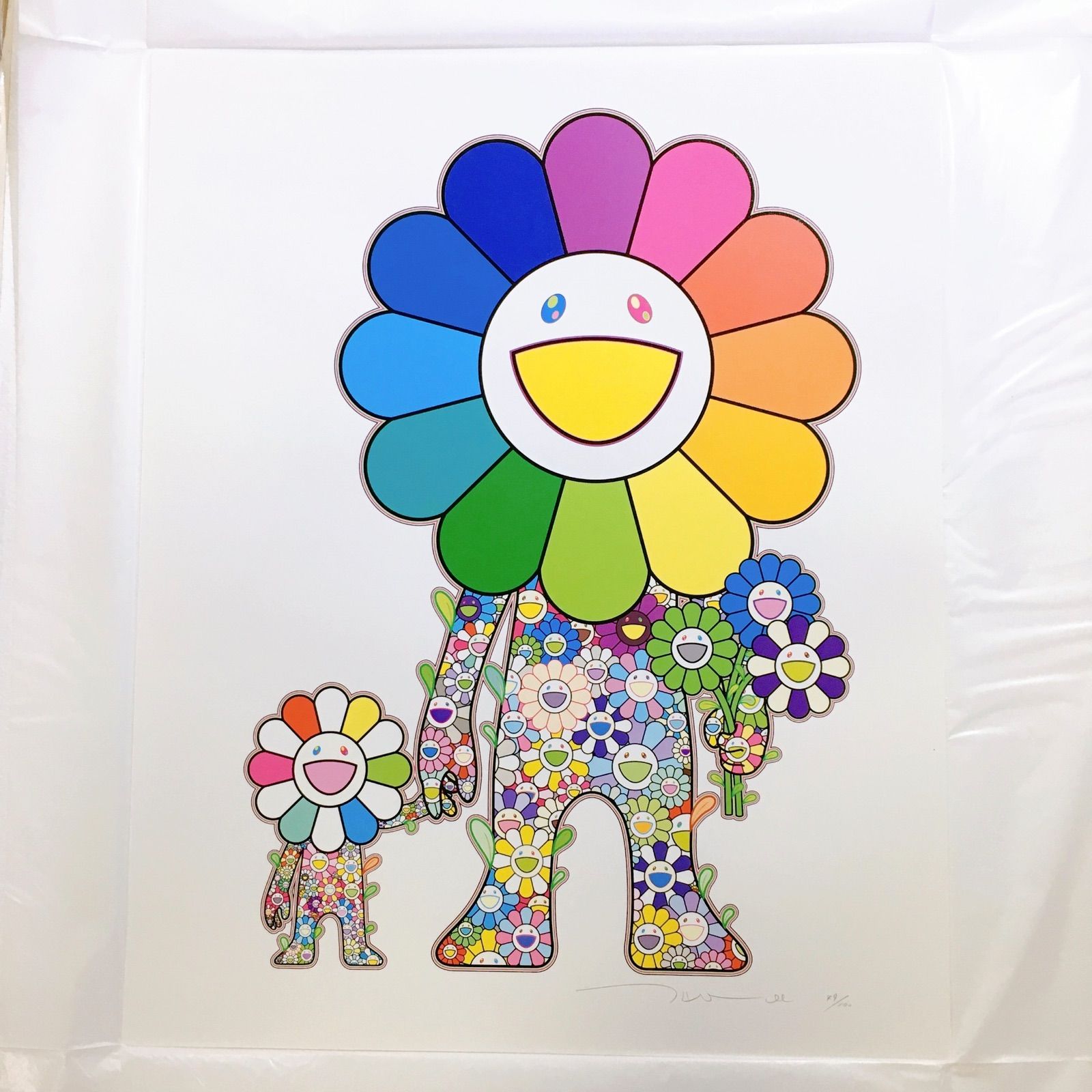 美品】村上隆☆限定100枚☆『お花の親子』☆版画☆Takashi Murakami 