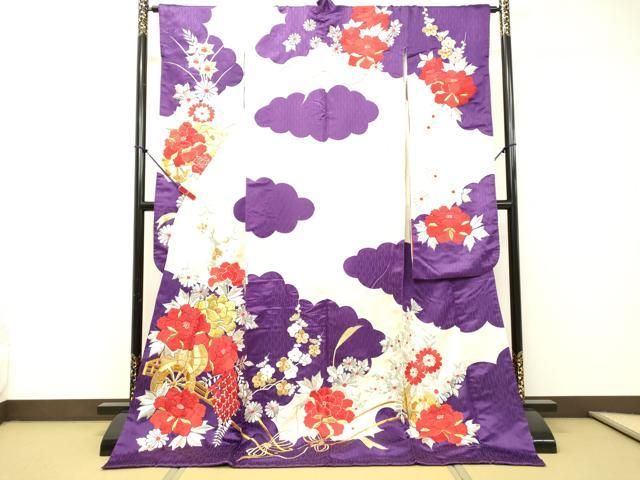 平和屋着物▼お引きずり・お引き摺り　訪問着　和装　舞台　舞妓　芸妓　芸者　衣装　十二単風　唐織　舞ClRREN　金銀糸　逸品　CAAQ6227ze