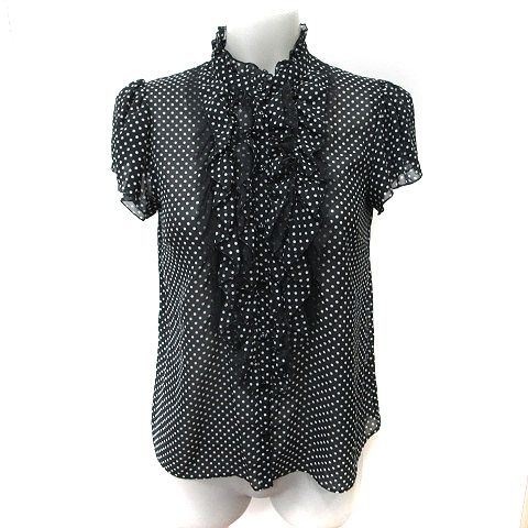ロイスクレヨン Lois CRAYON シフォンブラウス 半袖 シアー ドット 