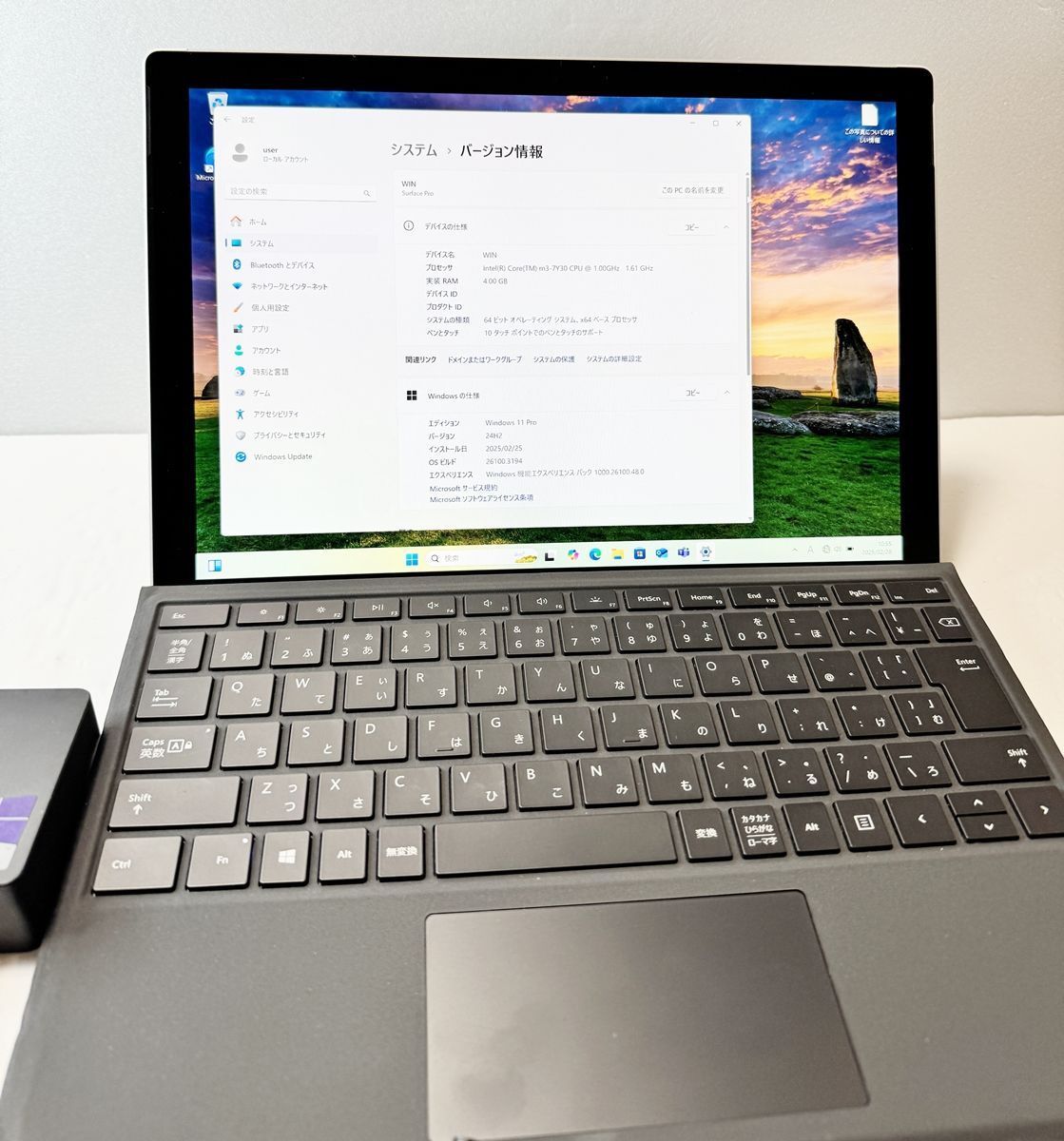 HY Microsoft Surface Pro5 1796 Core m3-7y30 Win11Pro 12.3型-2K画質 Bluetooth WIFI 4GB SSD 128GB 一部地域を除く HY001