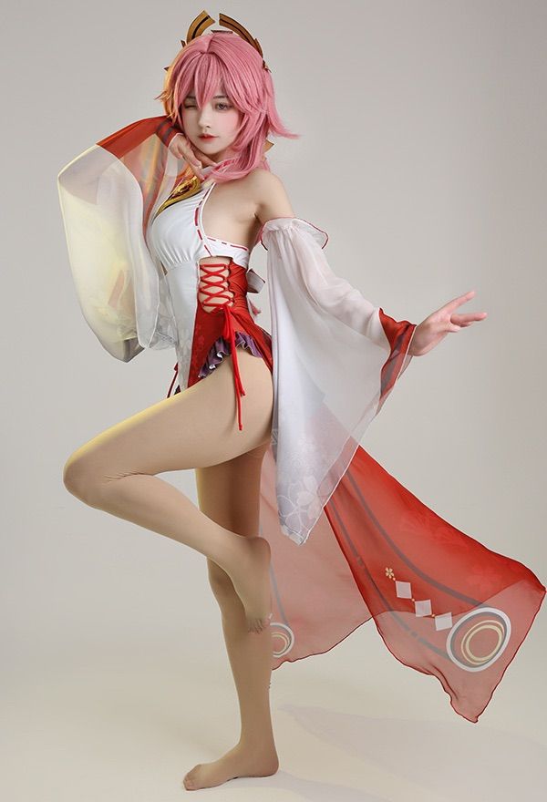原神 八重神子 同人水着 コスプレ 衣装 - メルカリ