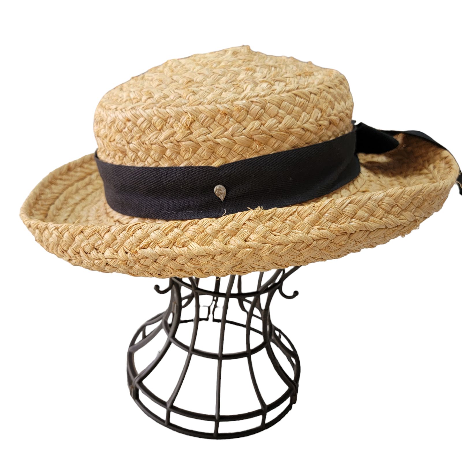 HELEN KAMINSKI 麦わら帽子 ナチュラル/ブラック　カンカン帽 HELEN KAMINSKI 麦わら帽子 ナチュラル/ブラック カンカン帽 HELEN