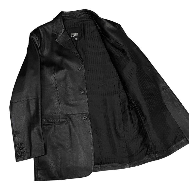 GIANFRANCO FERRE ジップデザイン ジャケット ブラック 40 Multiple Zipped Biker Jacket | Gianfranco Ferré