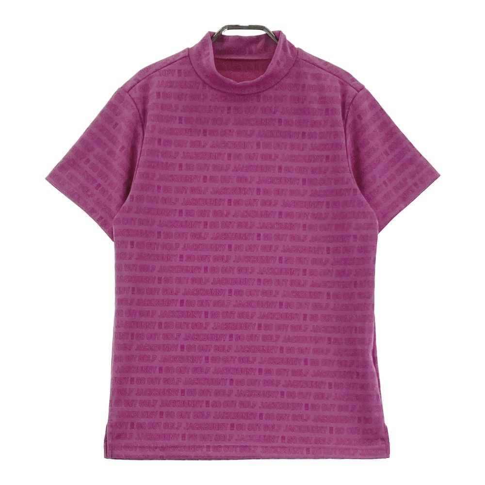 サイズ 4 JACK BUNNY ジャックバニー 2025年モデル ハイネック 半袖Tシャツ 総柄 パープル系 240101068092 ゴルフウェア メンズ ストスト