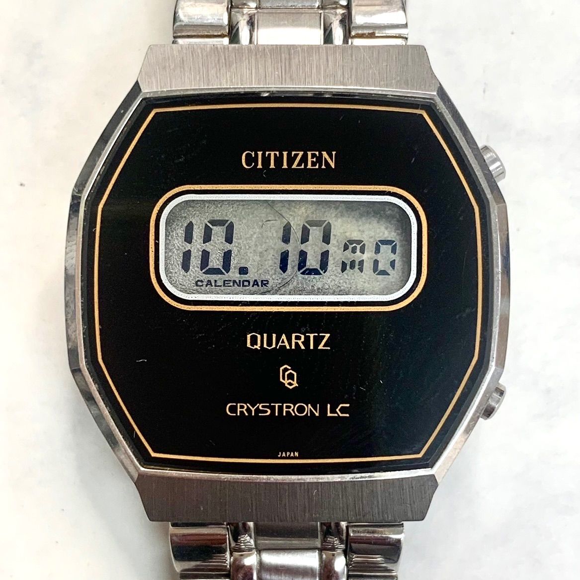 超希少品⭐️ CITIZEN CRYSTRON LC】 シチズンクォーツ クリストロンLC Liquid Crystal 1978年製 4-  097181 TA ALL STAINLESS STEEL ヴィンテージですが稼働品 （AYA） - メルカリ