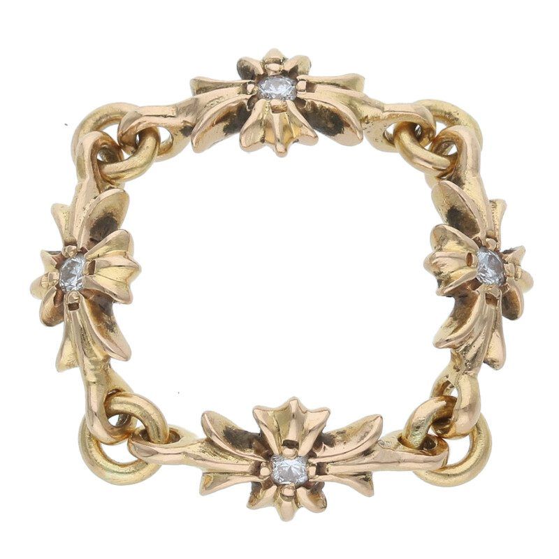 クロムハーツ 22K RING TNY E CH PLS DIA/タイニーECHプラス ダイヤ 