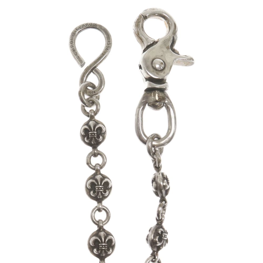 CHROME HEARTS (クロムハーツ) 2BALL LONG-S 1クリップロング #2 BSフレアボール ウォレットチェーン オールド シルバー