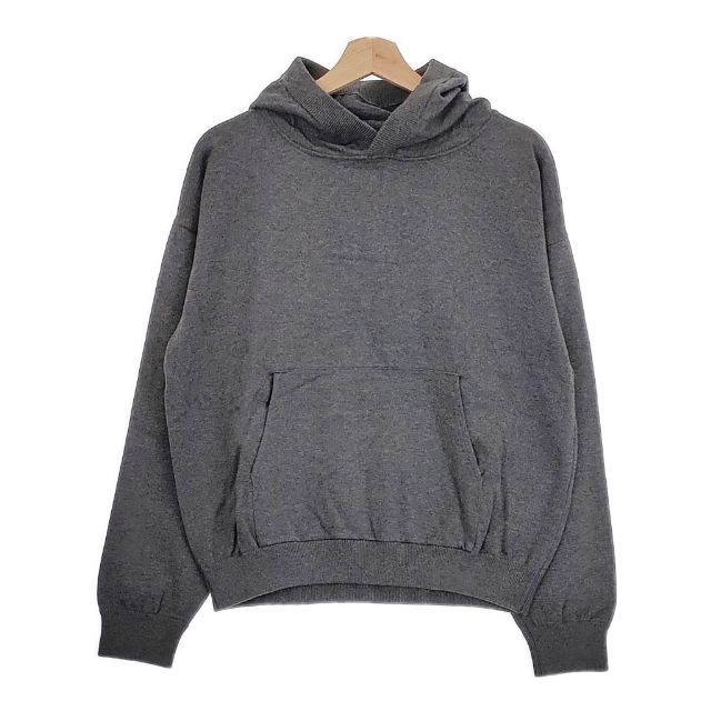 AULICO 新品 Knit Hoodie ニットフーディー コットンカシミヤ サイズS 定価29000円 パーカー グレー メンズ アウリコ【中古】4-1003T