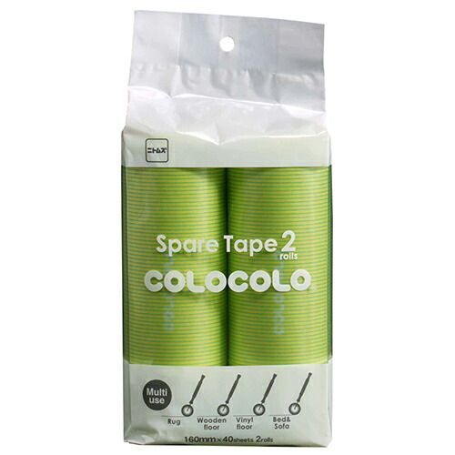 まとめ ニトムズ 掃除用品 スペアテ-プ コロフル 2P カーペット フローリング用 ライム C4499 ×10セット