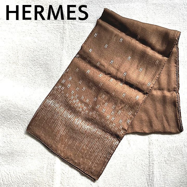 HERMES エルメス ストール ブランドロゴ 総柄 - アパレル商店あるるん