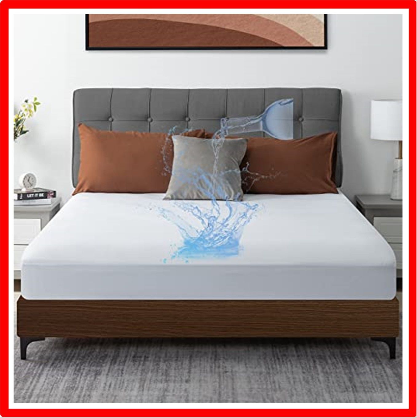 【匿名配送】ホワイト_シングル・100X200cm ボックスシーツ シングル 防水シーツ ベッドカバー 防水 マットレスカバー おねしょシーツ 毛玉なし 通気 