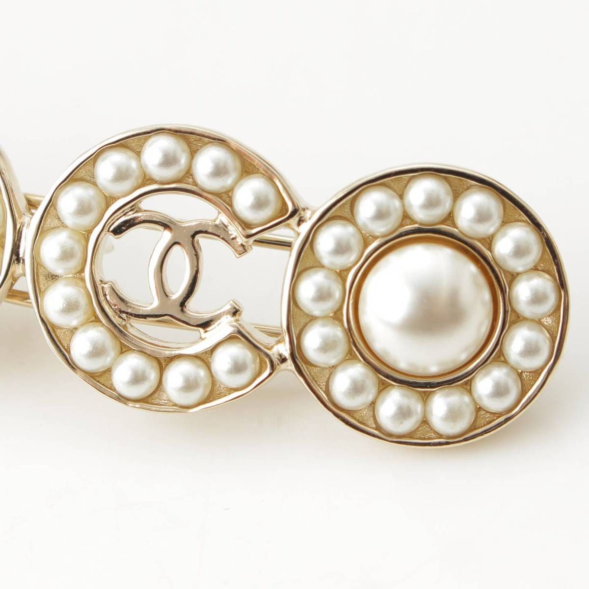 シャネル】Chanel B21 ココマーク ロゴ Fパール ヘアクリップ ヘアピン