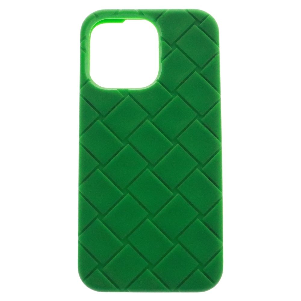 ☪ BOTTEGA VENETA ボッテガヴェネタ イントレチャート ラバーシリコンiPhone 15PRO ケース スマホケース グリーン 789836V0EY03708
