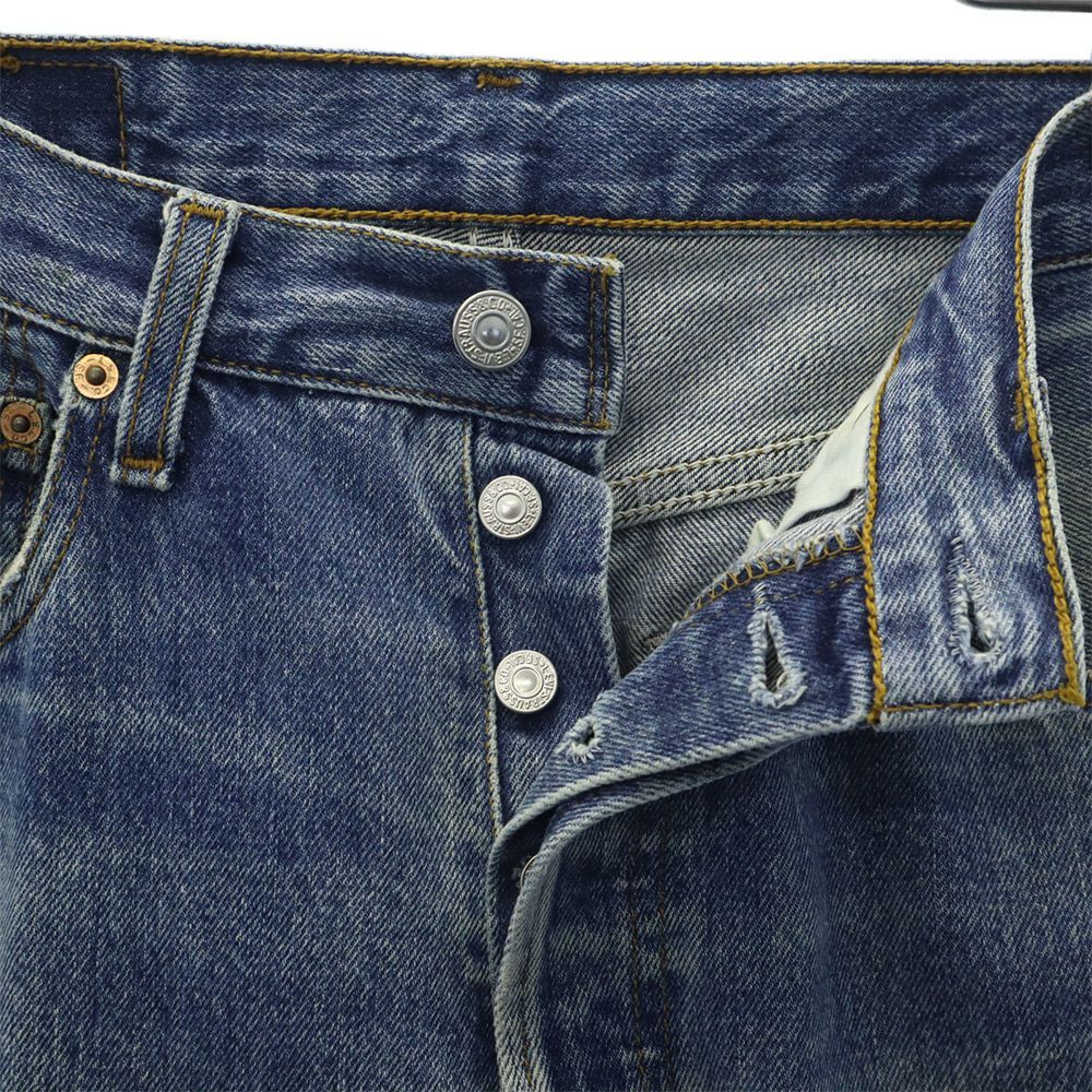 リーバイス 501 ストレート デニムパンツ W32 ブルー LEVI'S ボタンフライ ジーンズ メンズ 【中古】  【240221】