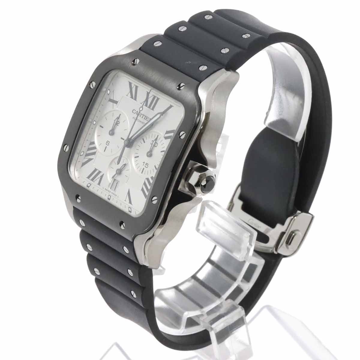 カルティエ Cartier サントスドゥカルティエ クロノグラフ XL WSSA0017 メンズ 腕時計 デイト 自動巻き Santos De  Cartier 90230774 - メルカリ