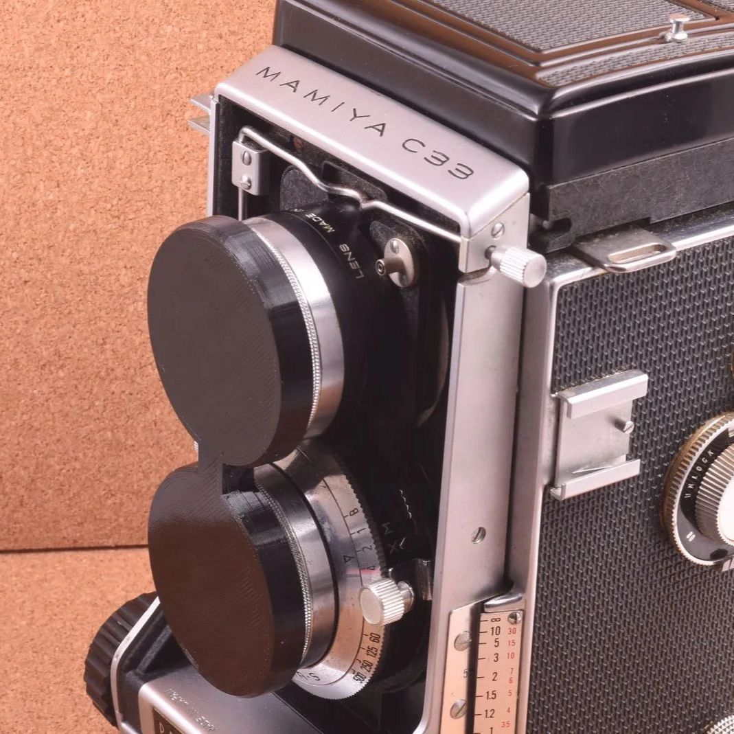 MAMIYA C3 二眼レフカメラ オマケ65ミリ付き　レンズキャップ　動作品 MAMIYA C33 C3 用 レンズキャップ 二眼レフ カメラ マミヤ mamiya