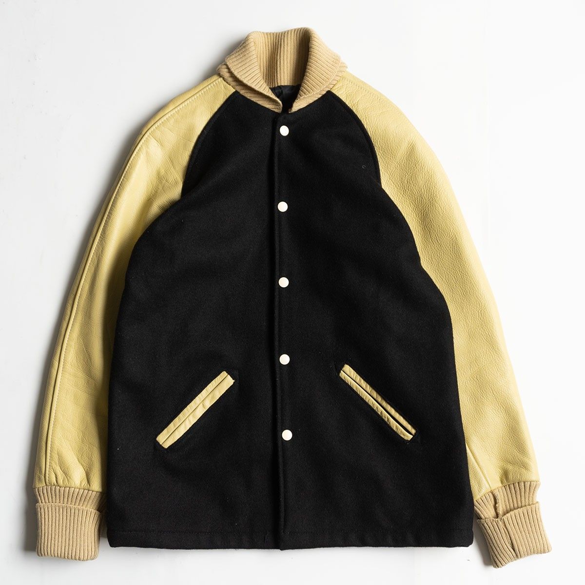 美品】SKOOKUM【メルトン×レザー スタジャン】40 スクーカム