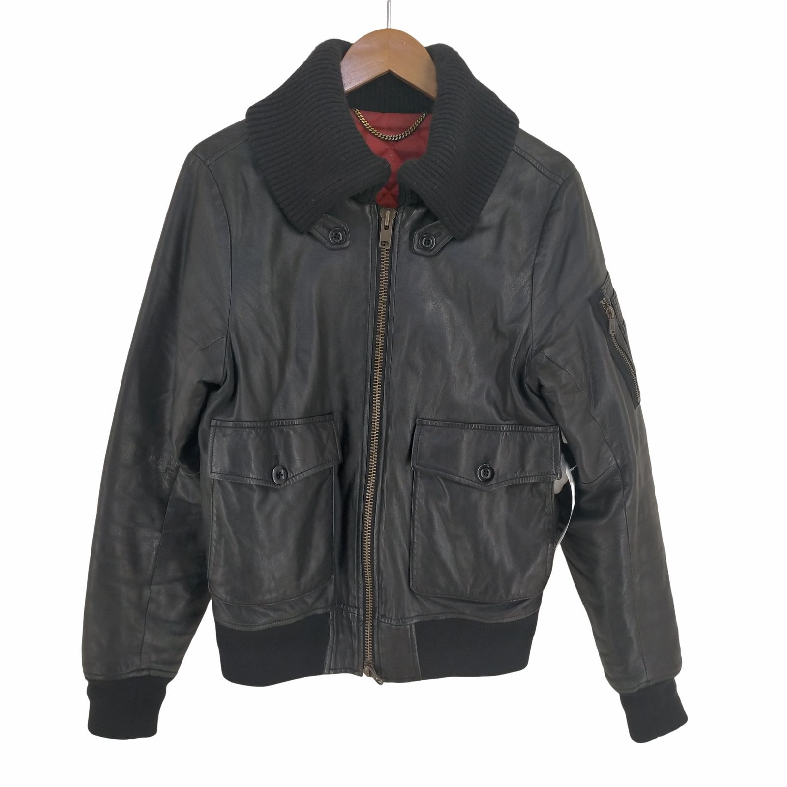 スワッガー SWAGGER LEATHER FLIGHT JACKET メンズ import：M - メルカリ