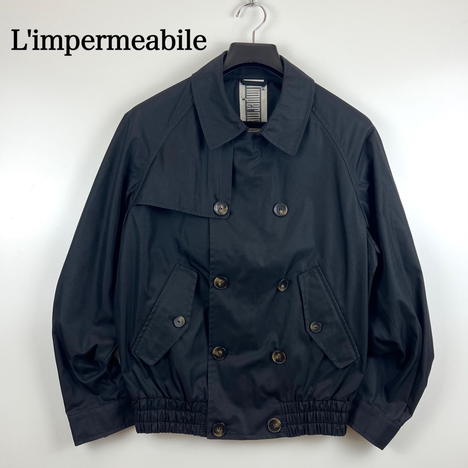 L impermeabile 15aw william j new gab m short trench 50 リンペルメアビレ ウィリアム コットンギャバ ショートトレンチ ブルゾン スウィングトップ ジャケット イタリア製