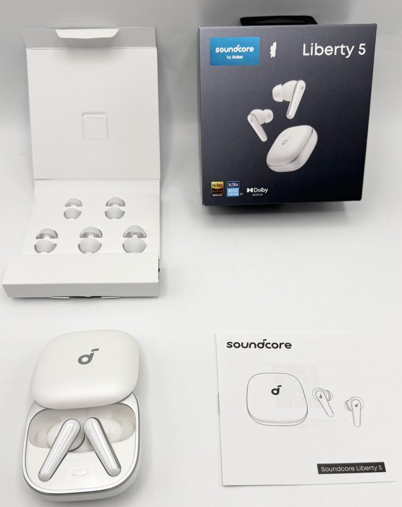 中古　soundcore Liberty 5 ホワイト Anker 【中古】Soundcore Liberty 5 パールホワイト【A3957N21