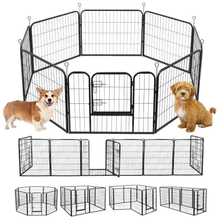 新品未使用 ペット用サークル本体 ブラック ペットサークル 犬用 中型犬 大型 サークル 犬 猫 ペット