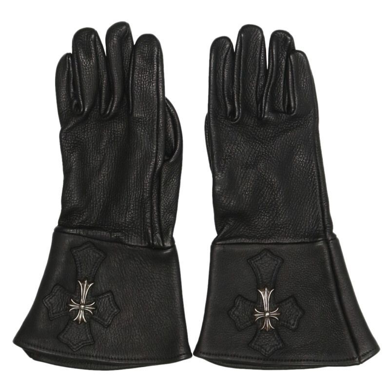 クロムハーツ GROVE レザーグローブ CHクロス装飾レザーグローブ メンズ