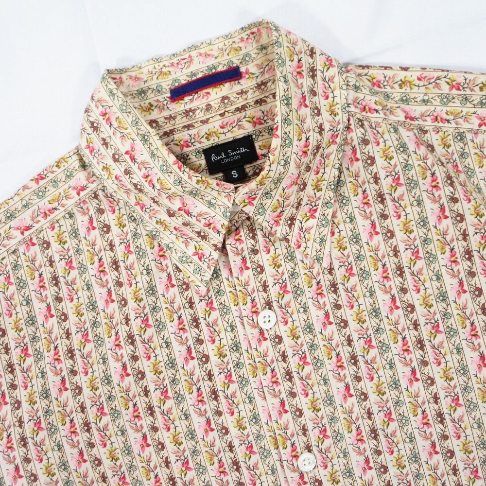 未使用に近い　ポールスミス　コレクション　長袖シャツ　花柄　ドレスシャツ　XL ポールスミス シャツ 長袖シャツ Paul Smith XL 花柄 柄シャツ