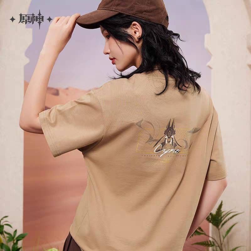 公式正規品 セノ カーキ色 Tシャツ 原神 イメージファッション