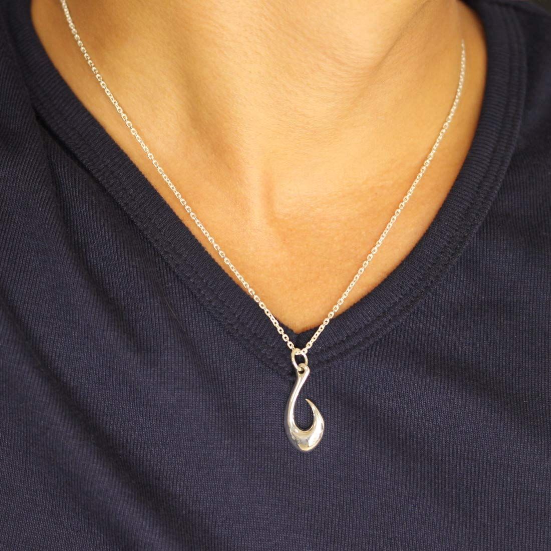 925 ネックレス フィッシュ シルバー フック 釣り針 モチーフ Cuse メンズ ハワイアンジュエリー Forest チェーン チョーカー