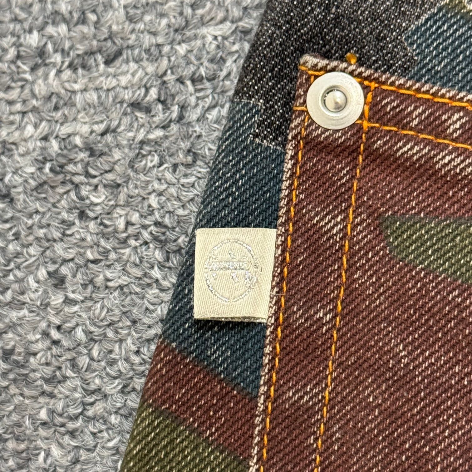 パンツ FAKE AS FLOWERS Gamo aged denim pants FAF（フェイク アス フラワーズ）の「FAKE AS FLOWERS GAMO AGED
