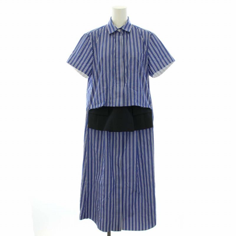 sacai 22SS サテンミックスポプリンドレス Suting Mix Poplin Dress 