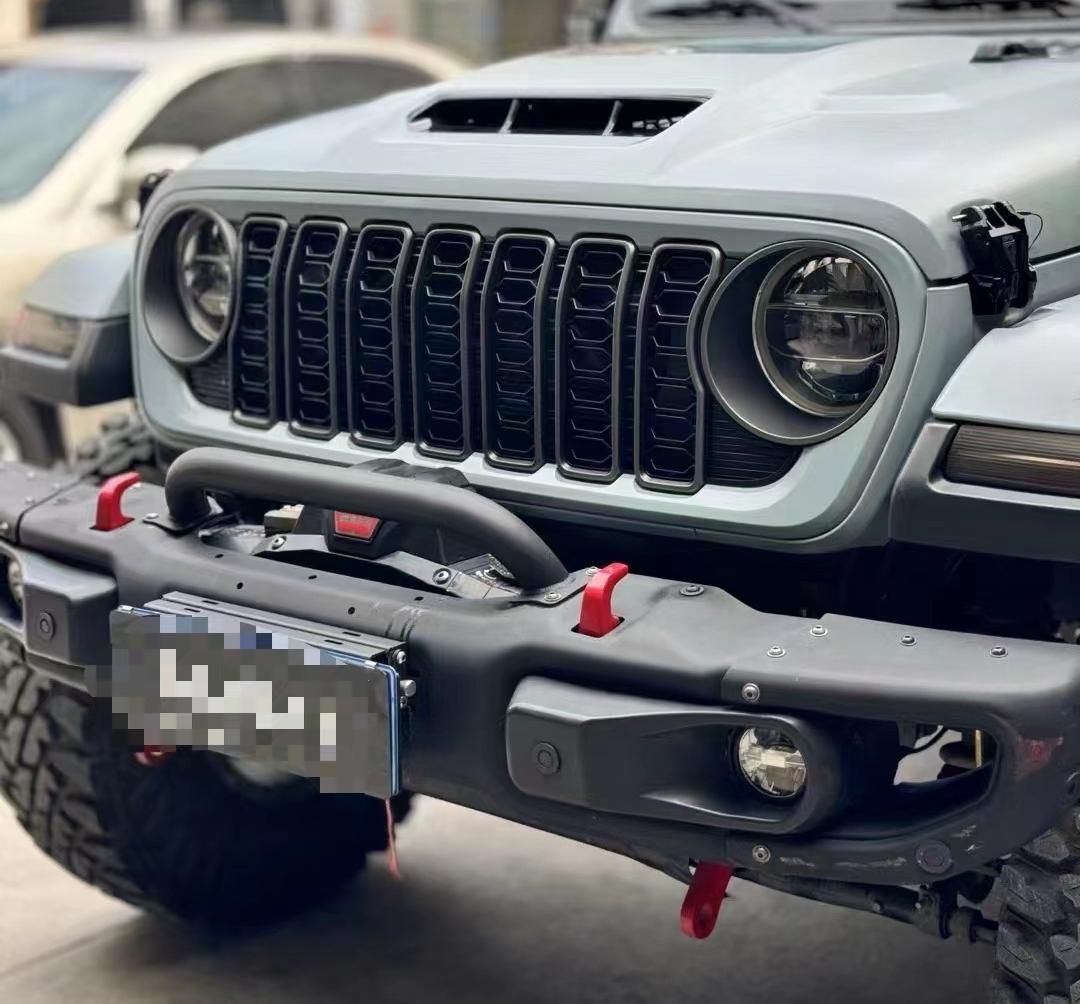 18-24JEEPラングラーJL用無孔フロントグリル フェイスガード
