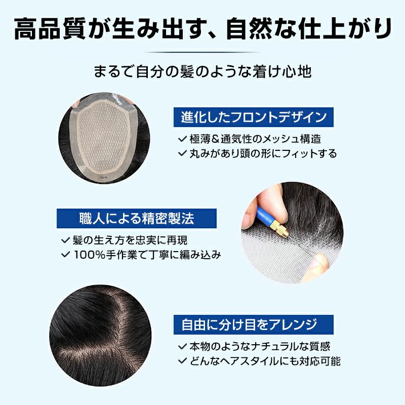 部分ウィッグ トップカバー